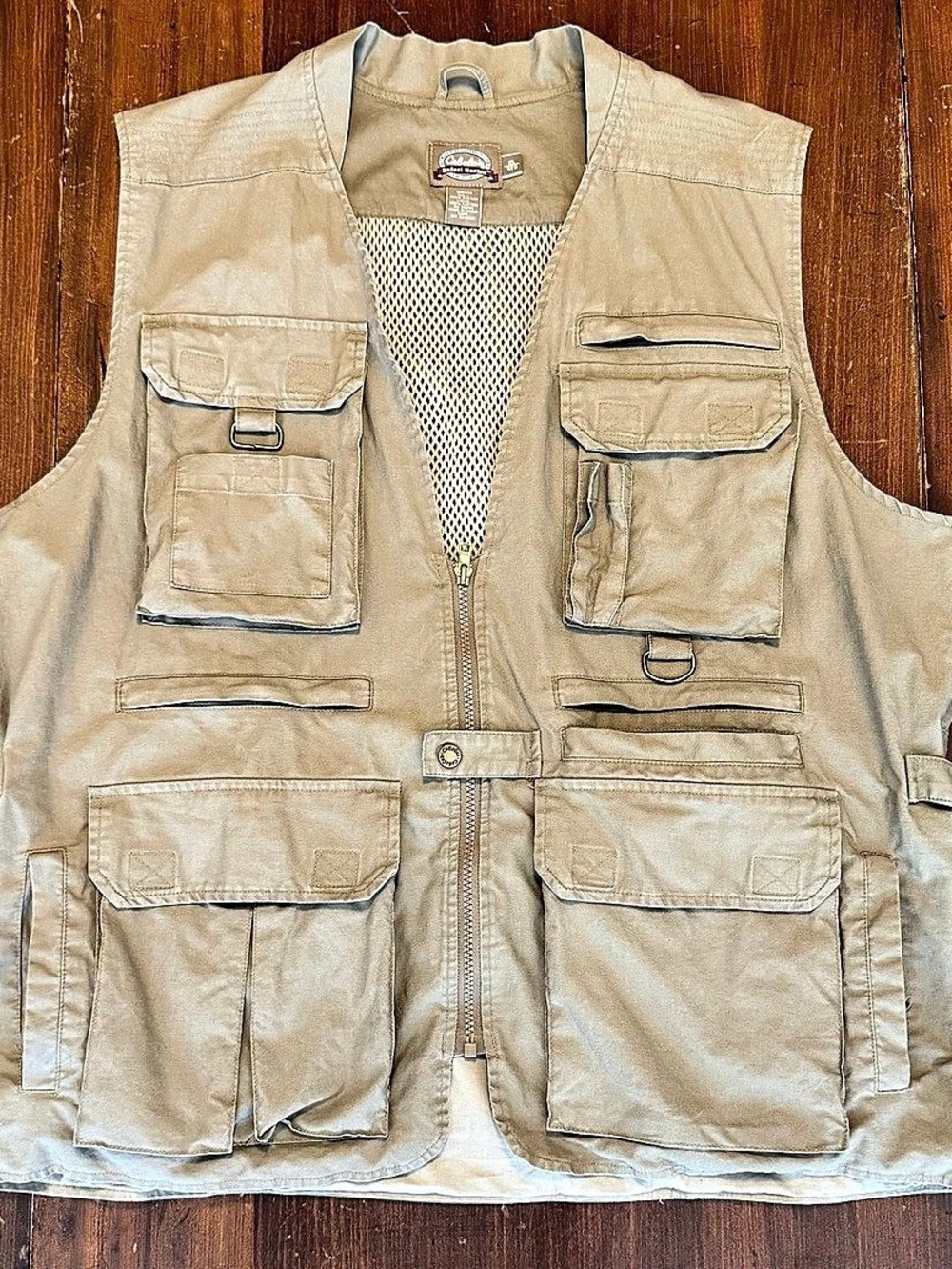 Cabela's Safari  Series Multi-Pocket Fishing Utility Vest Beige XL